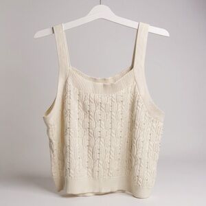 Time and Tru Ivory Knit tank sweater